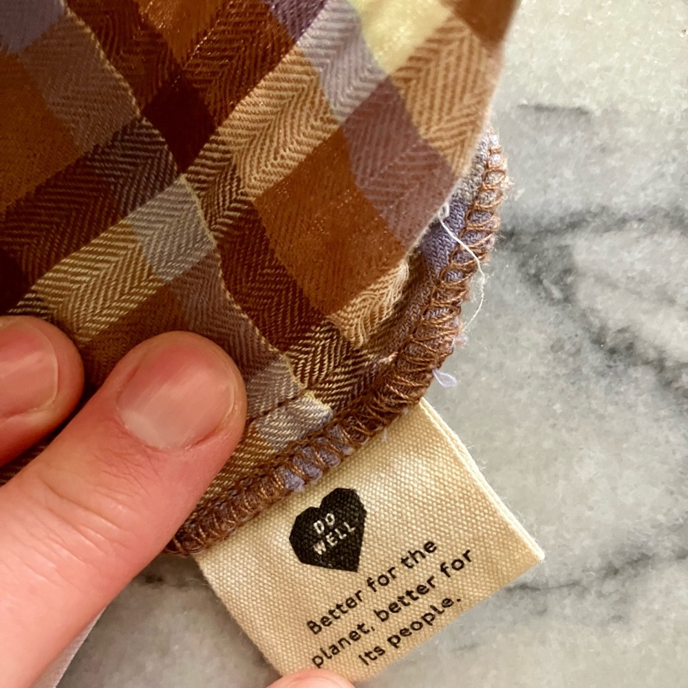 Madewell Herringbone Flannel Plaid Peasant Dress Medium - Picture 7 of 7